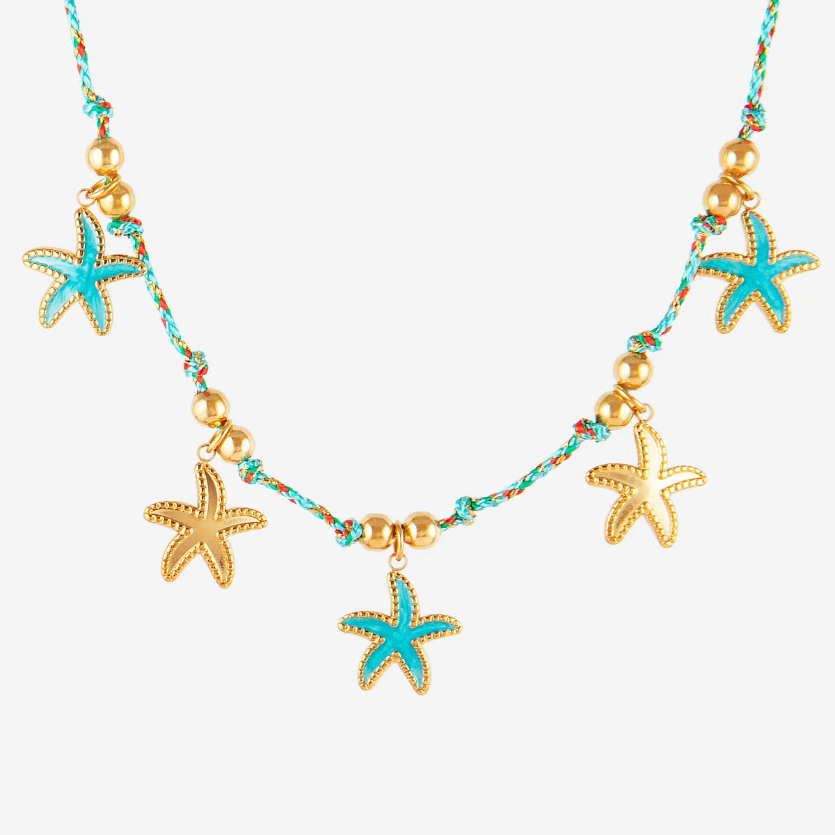 Starry Sea Multi-Pendant 18k Stainless Steel Necklace