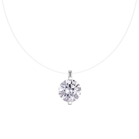 S925 Silver Diamond Halo Necklace