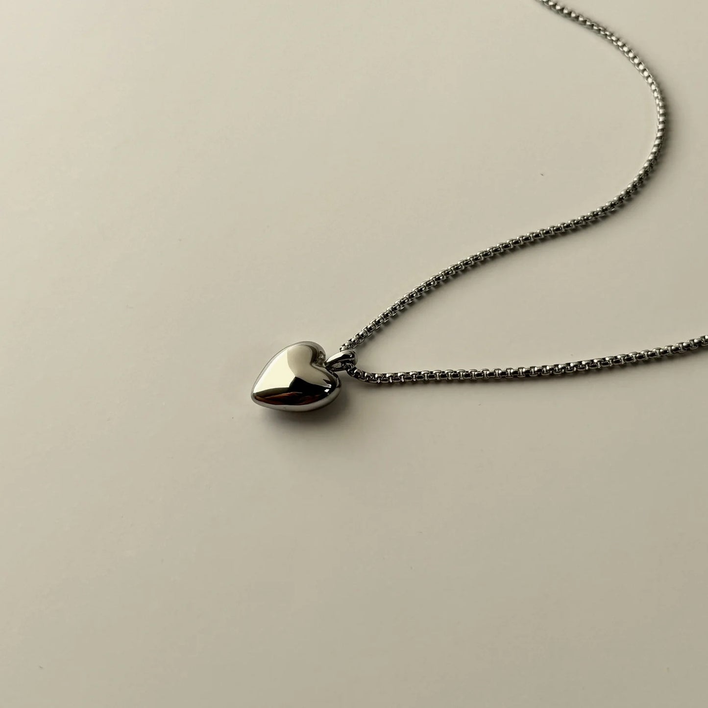Stainless Steel Heart Pendant Mama Necklace