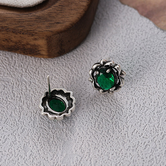 Baroque Zircon Statement Earrings