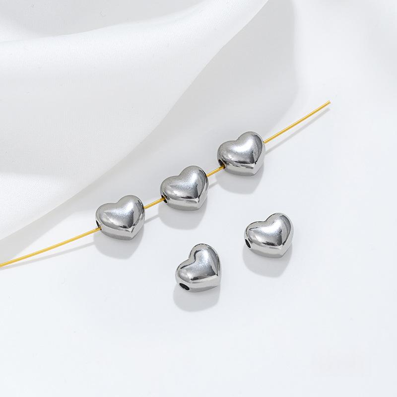 Double-sided Through-hole Heart Spacer Pendant For DIY Bracelet Jewelry