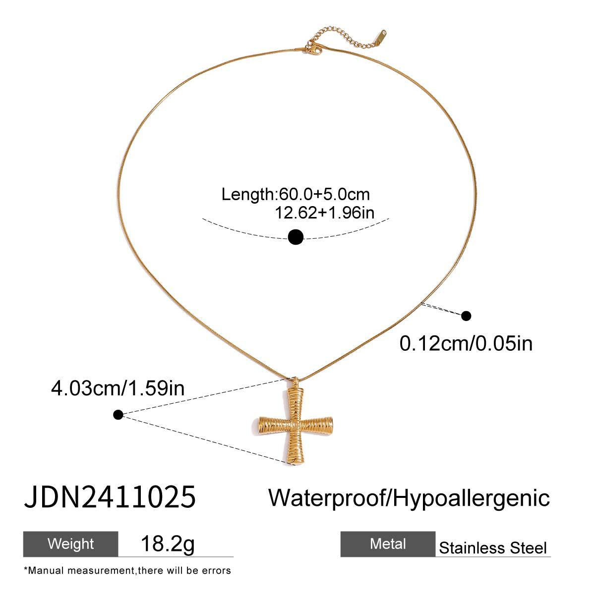 Cross Titanium Steel Necklace For Women