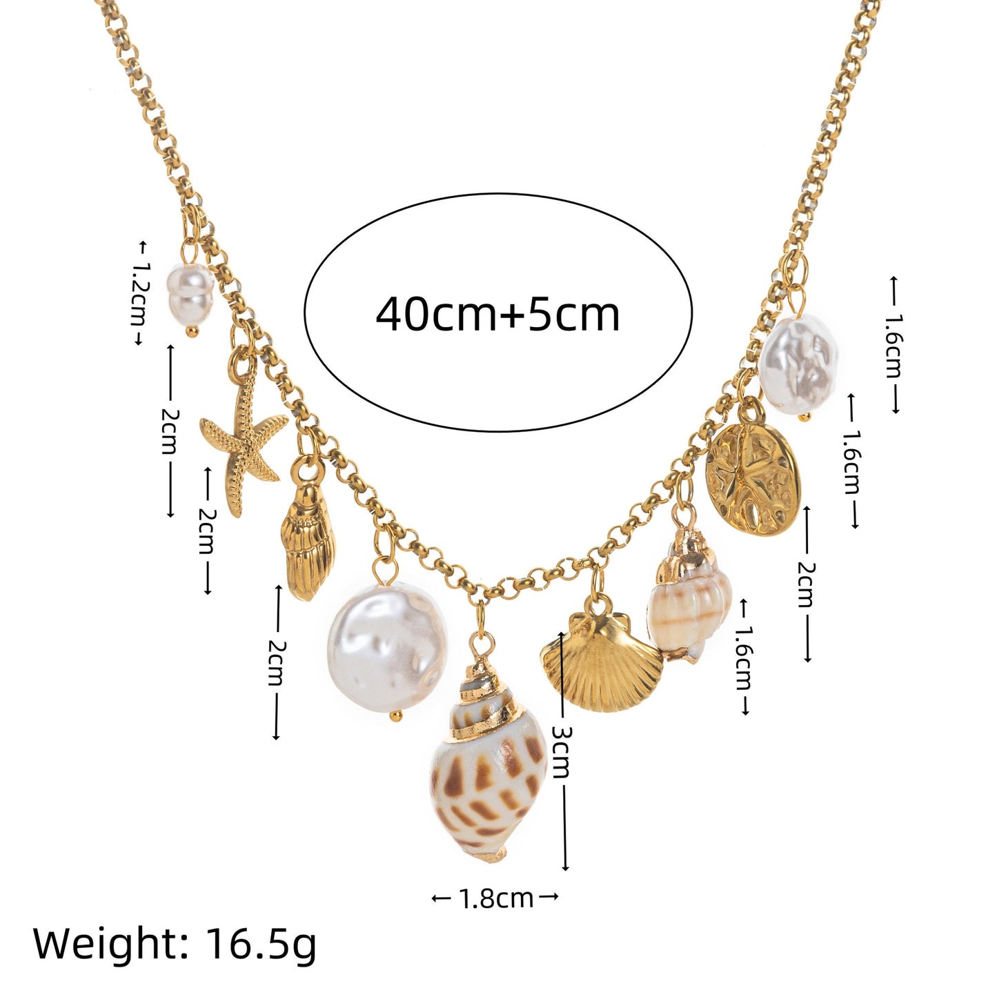 Stainless Steel Vacuum Plated 18K Necklace