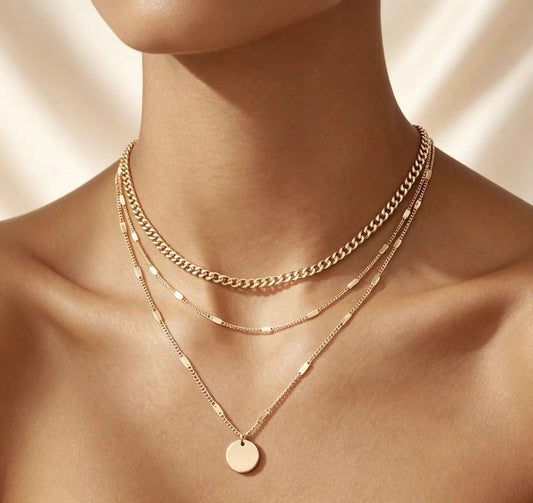 Layered Coin & Pearl Statement Necklace