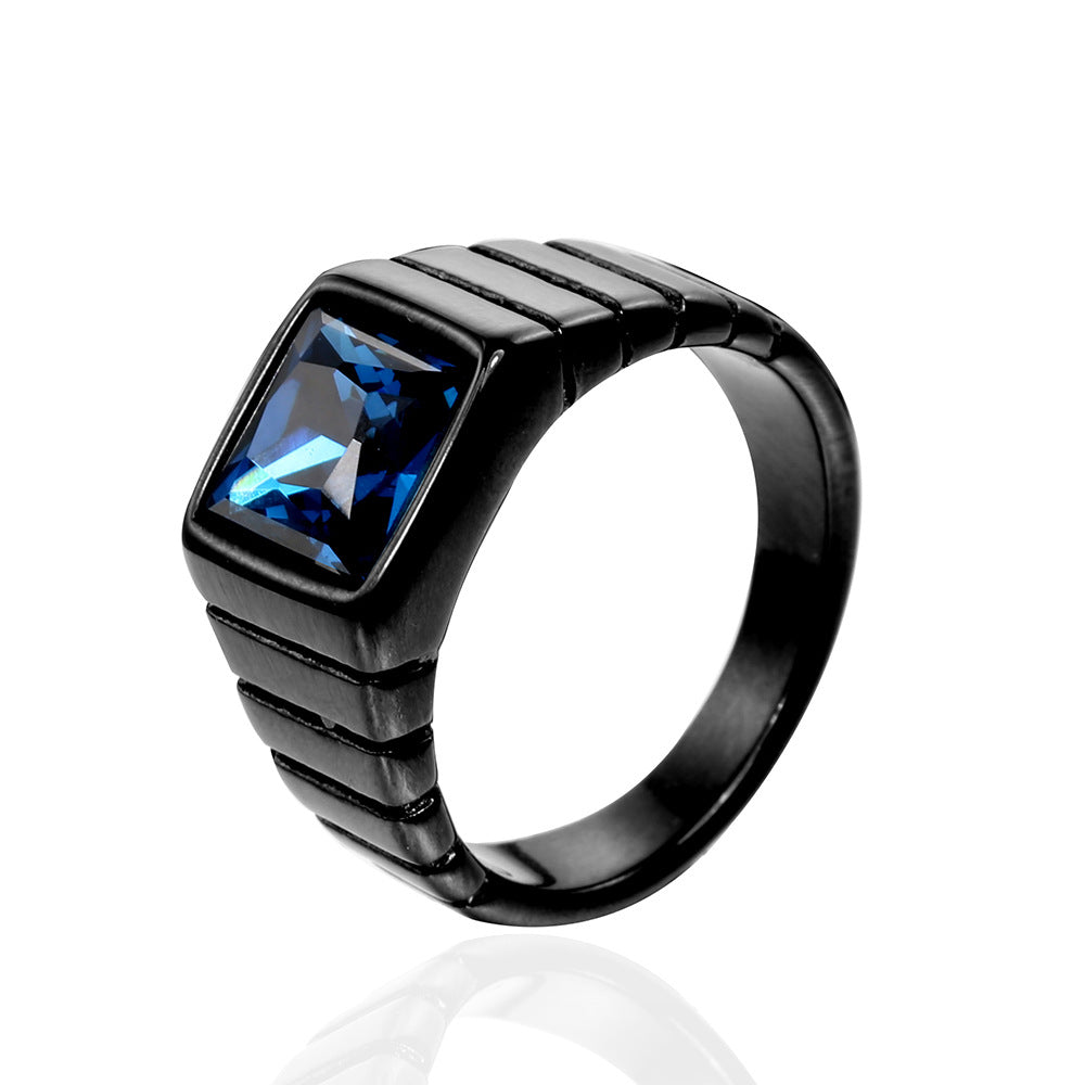 Mens Retro Gemstone Fashionable Casual Ring