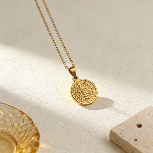 Stainless Steel Virgin Mary Pendant Necklace