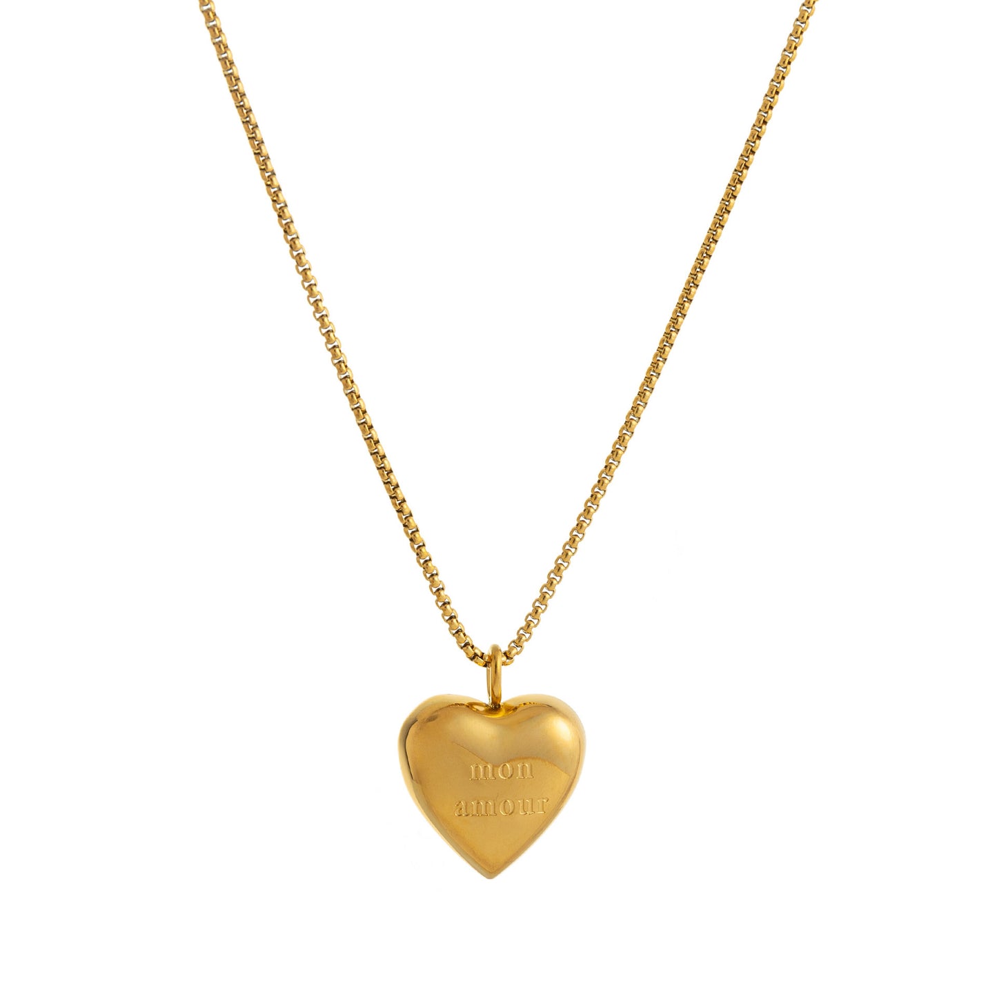 Stainless Steel Heart Pendant Mama Necklace
