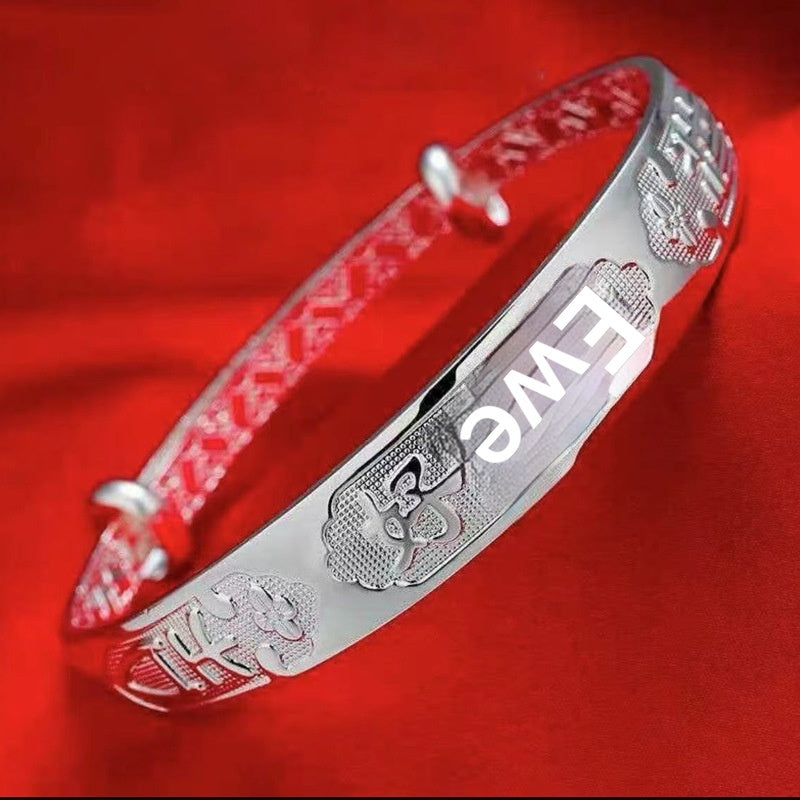 S999 Sterling Silver Womens Silver Bracelet