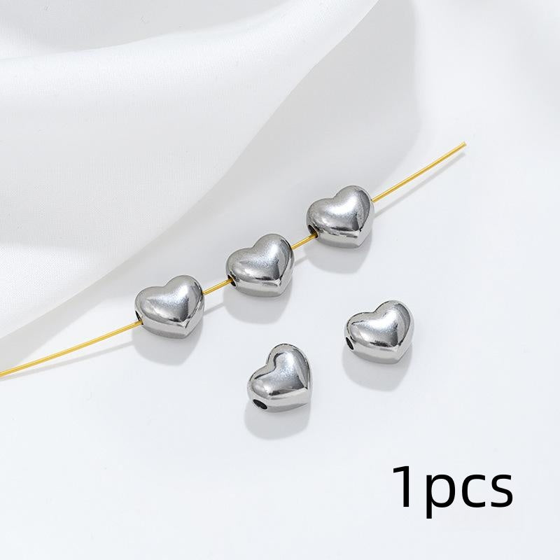 Double-sided Through-hole Heart Spacer Pendant For DIY Bracelet Jewelry
