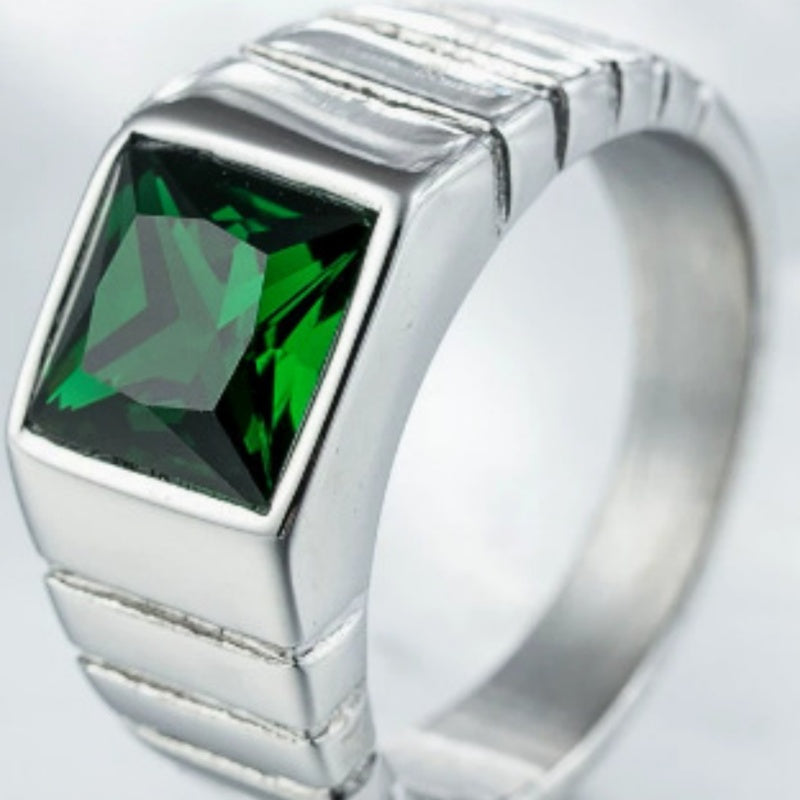 Mens Retro Gemstone Fashionable Casual Ring