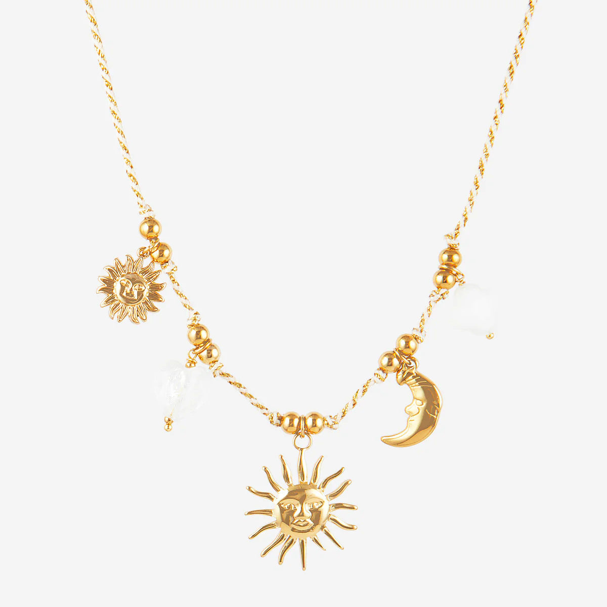 Starry Sea Multi-Pendant 18k Stainless Steel Necklace