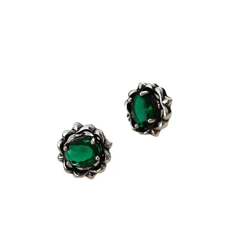Niche Heavy Industry Zircon Stud Earrings For Women Luxury Fashion Personality Versatile Jewelry