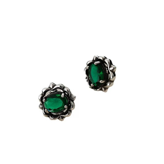 Baroque Zircon Statement Earrings