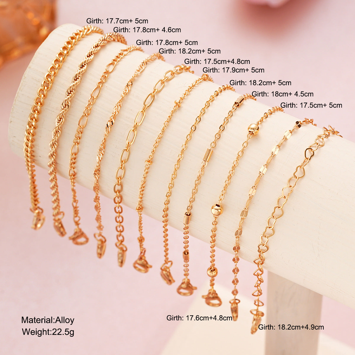 European And American Hollow Heart Cable Chain Bracelet