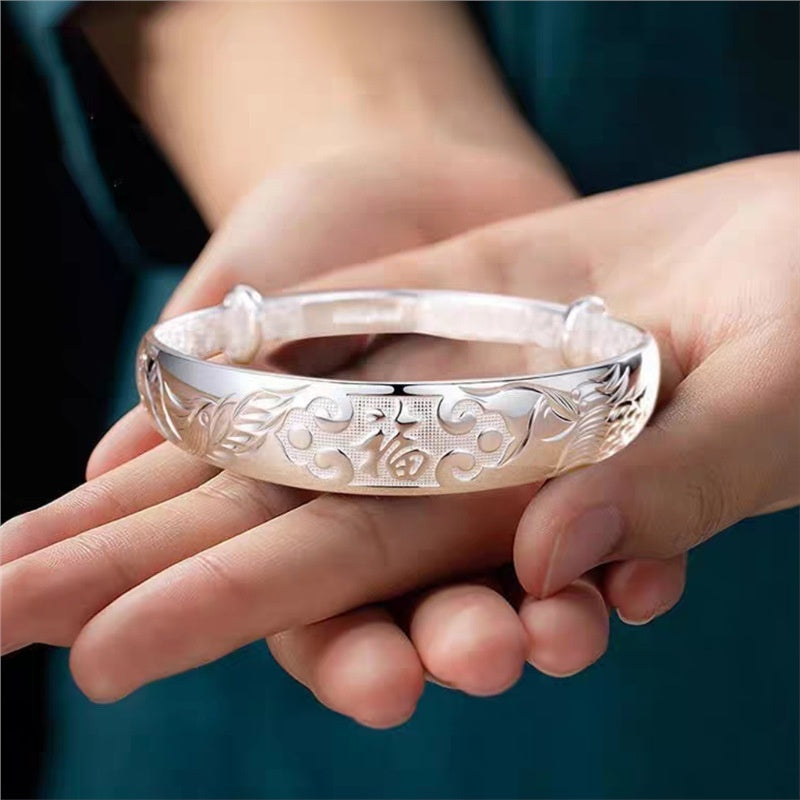 S999 Sterling Silver Womens Silver Bracelet