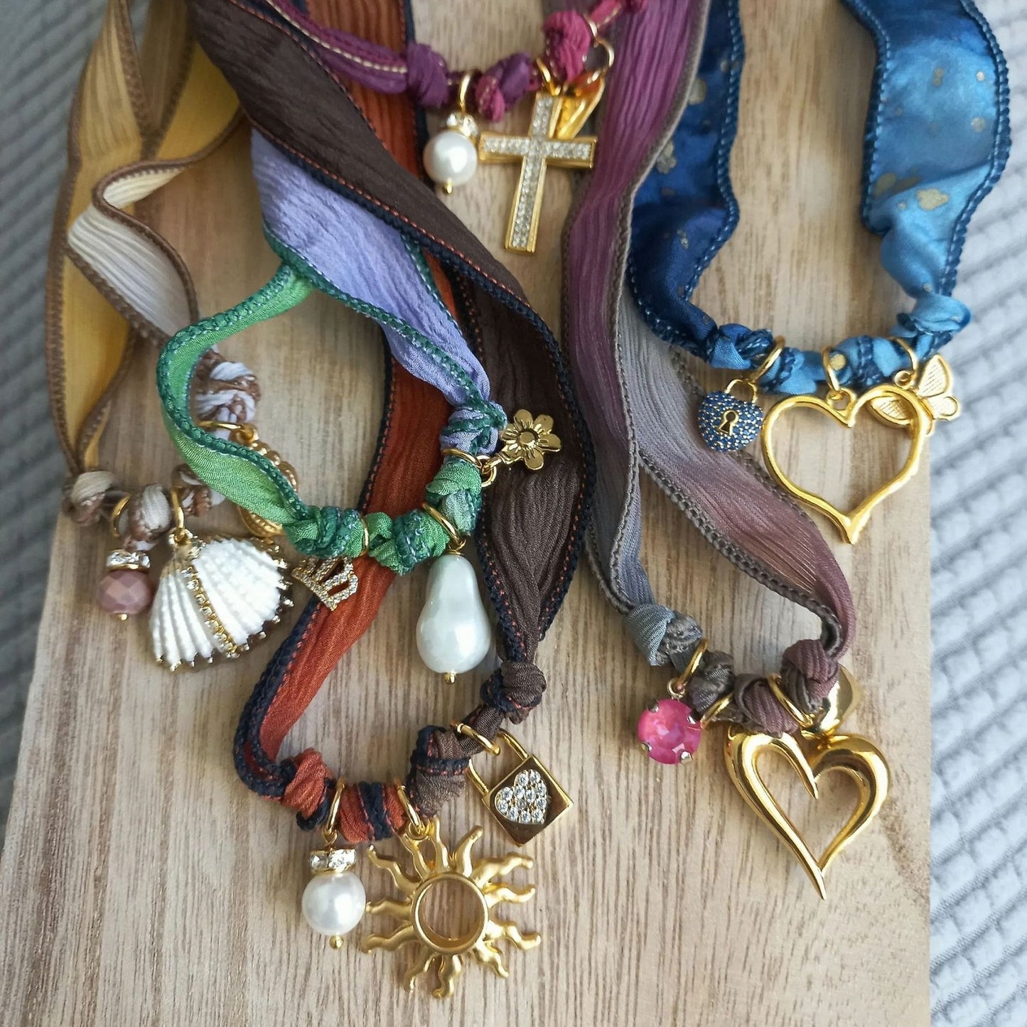 New Ribbon-strand Root-yarn Heart-shaped Necklace Pendant