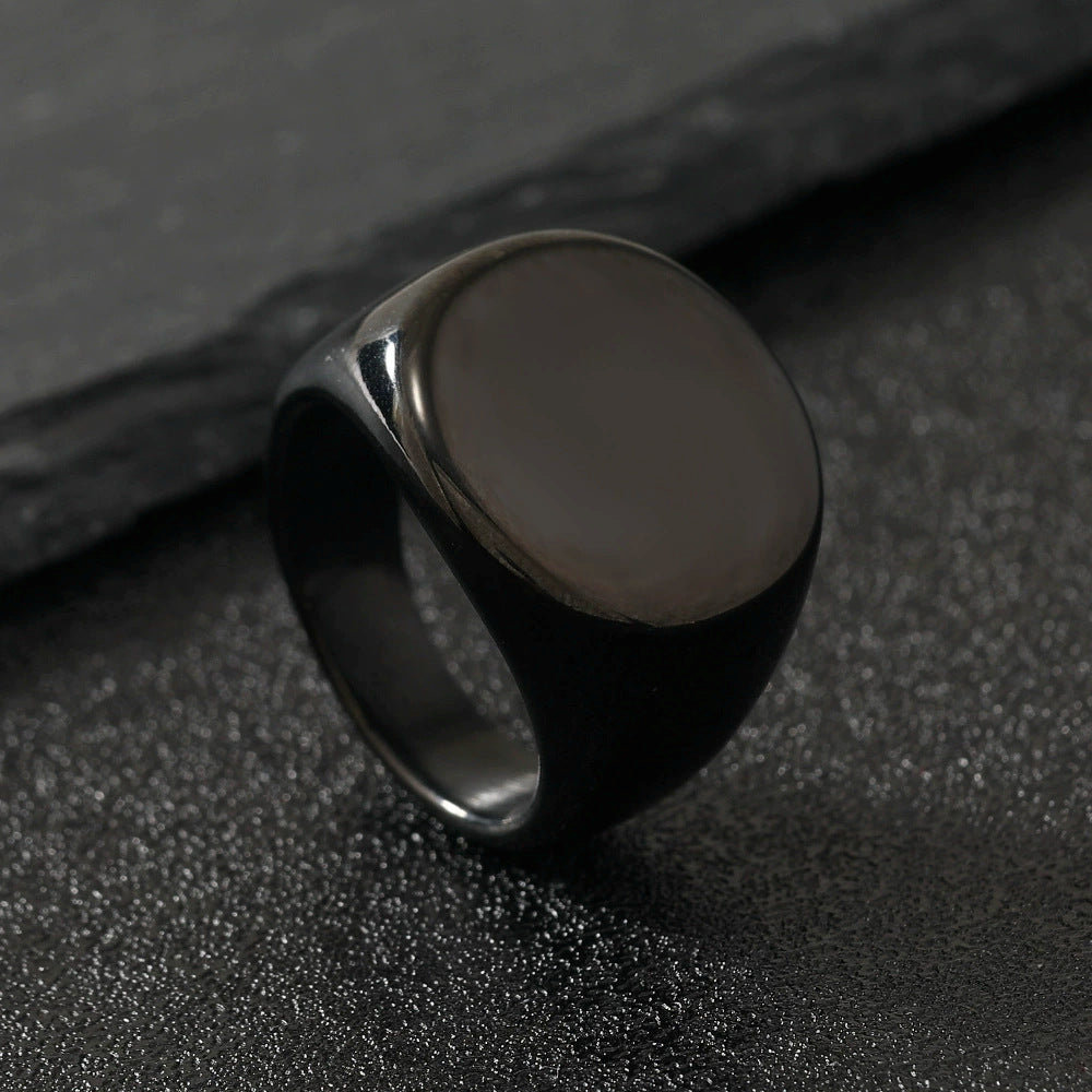 Geometric Stainless Steel Ring For Men And Women