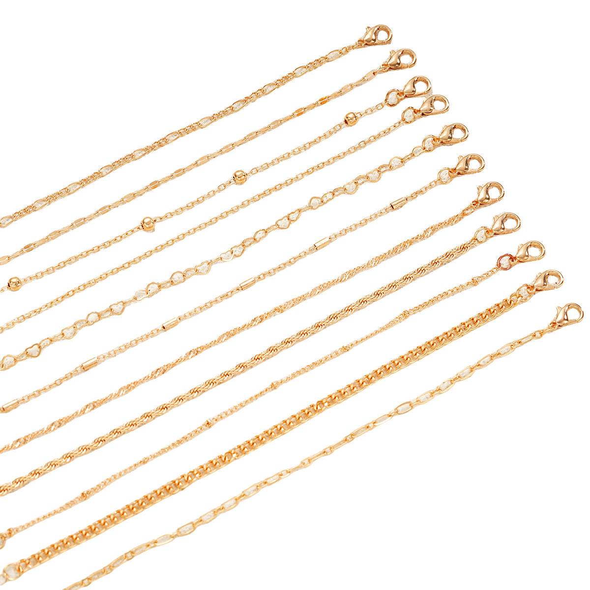 European And American Hollow Heart Cable Chain Bracelet