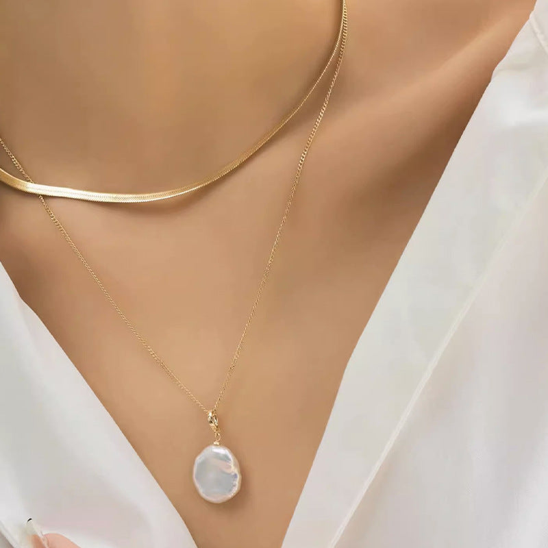 Women's Natural Baroque Pearl Necklace
