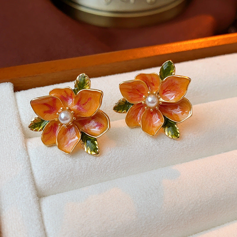 Retro Niche Premium Stud Earrings Women Medieval Vintage Earrings Elegant Jewelry