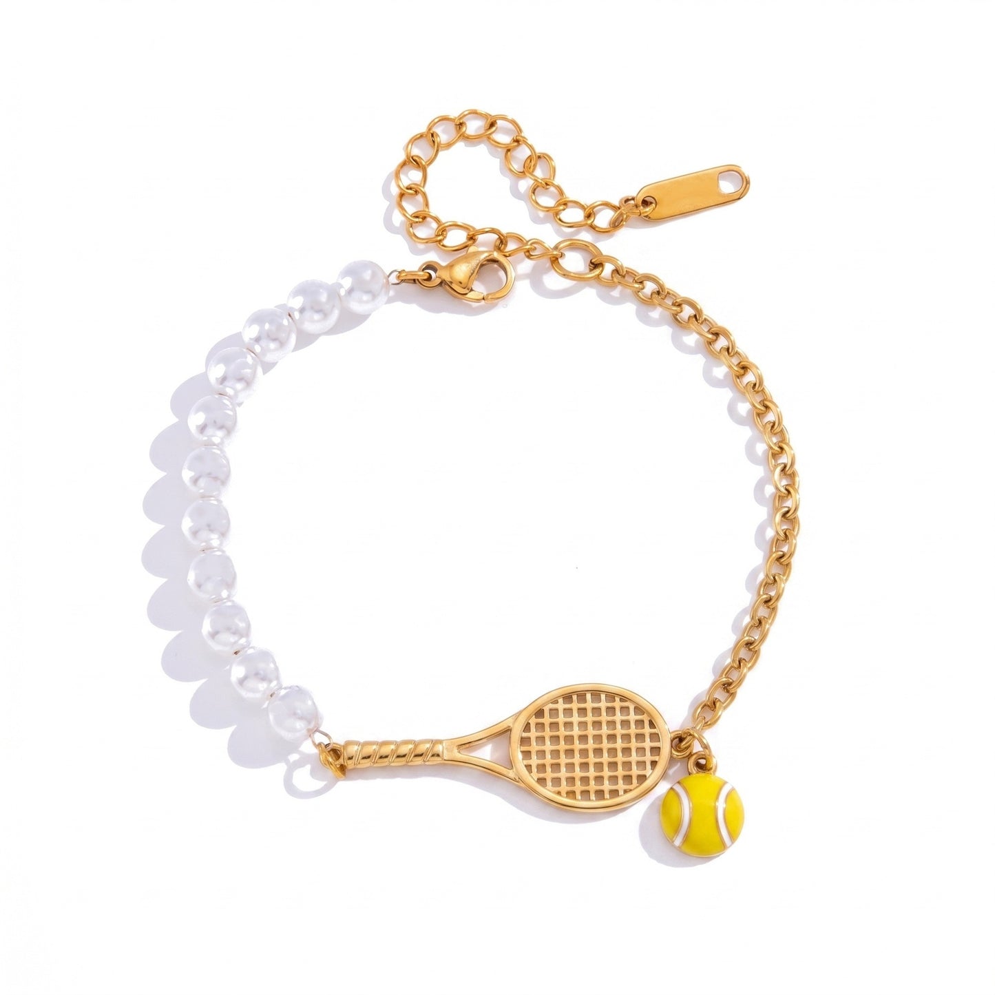 Diamond-studded Star Racket Bracelet