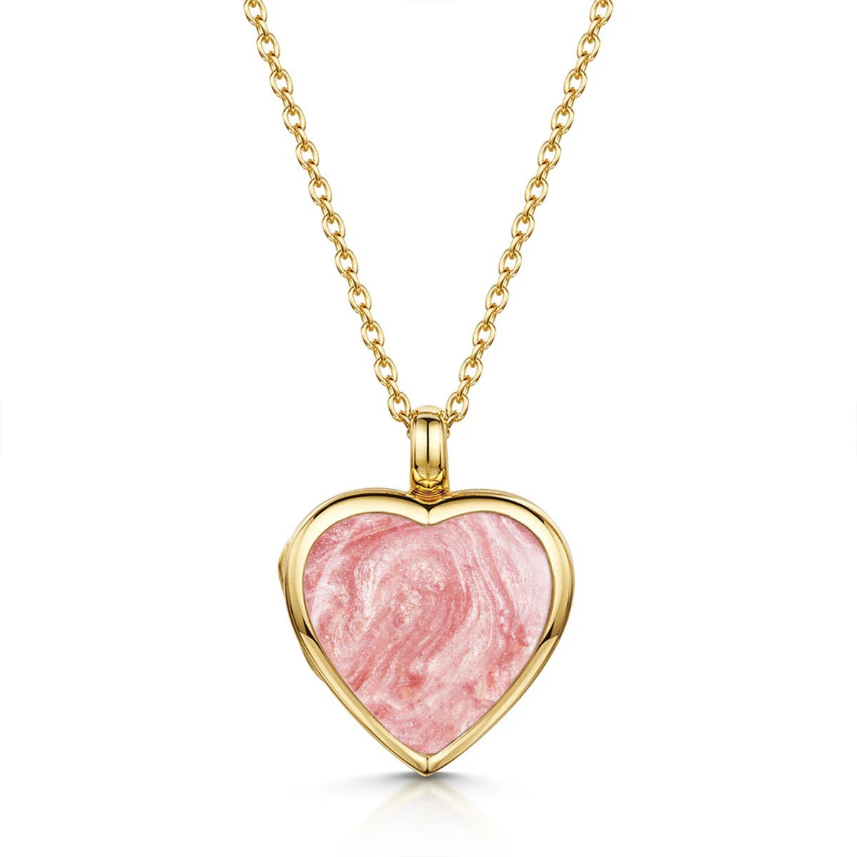 Stainless Steel Heart Square And Round Necklace