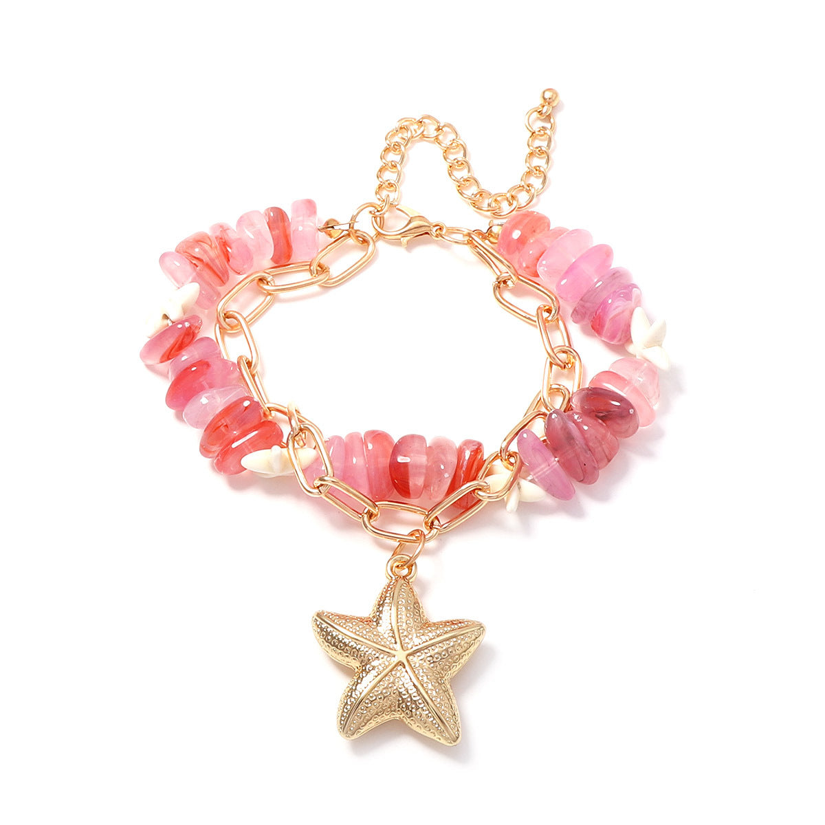 Summer Beach-Style Ombre Beaded Double-Layer Bracelet For Women