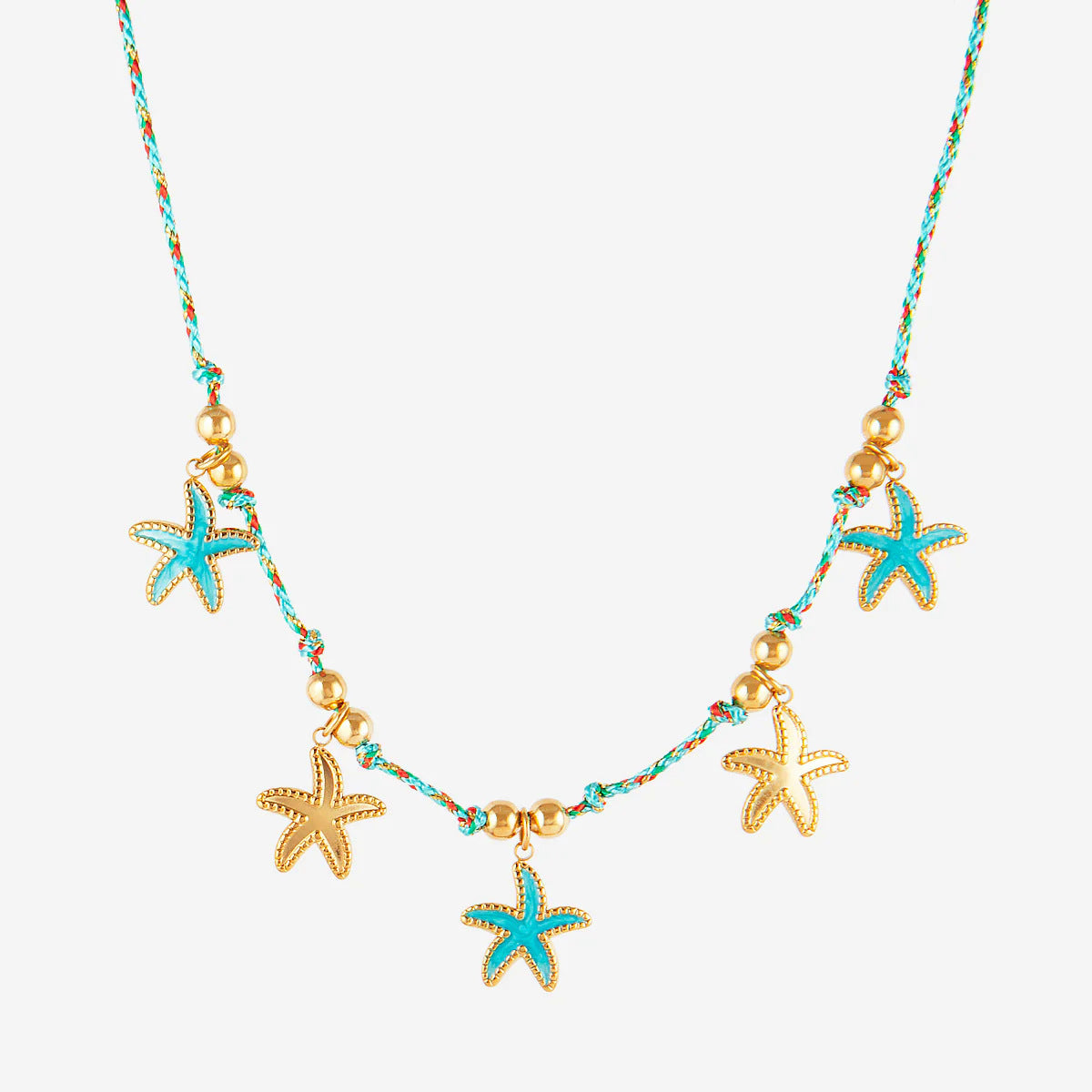 Starry Sea Multi-Pendant 18k Stainless Steel Necklace