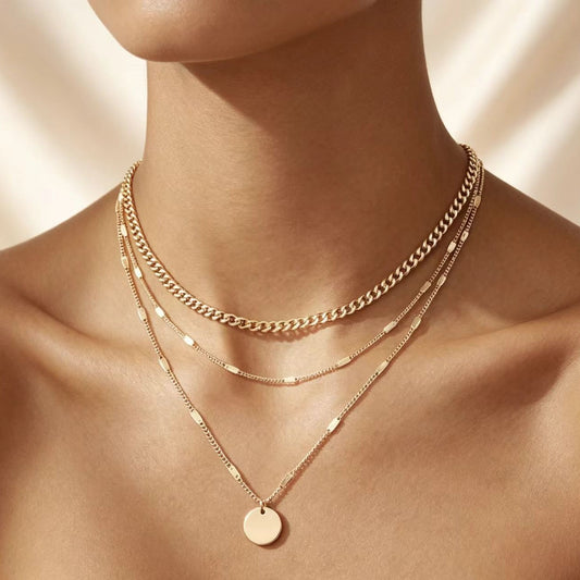 Layered Coin & Pearl Statement Necklace