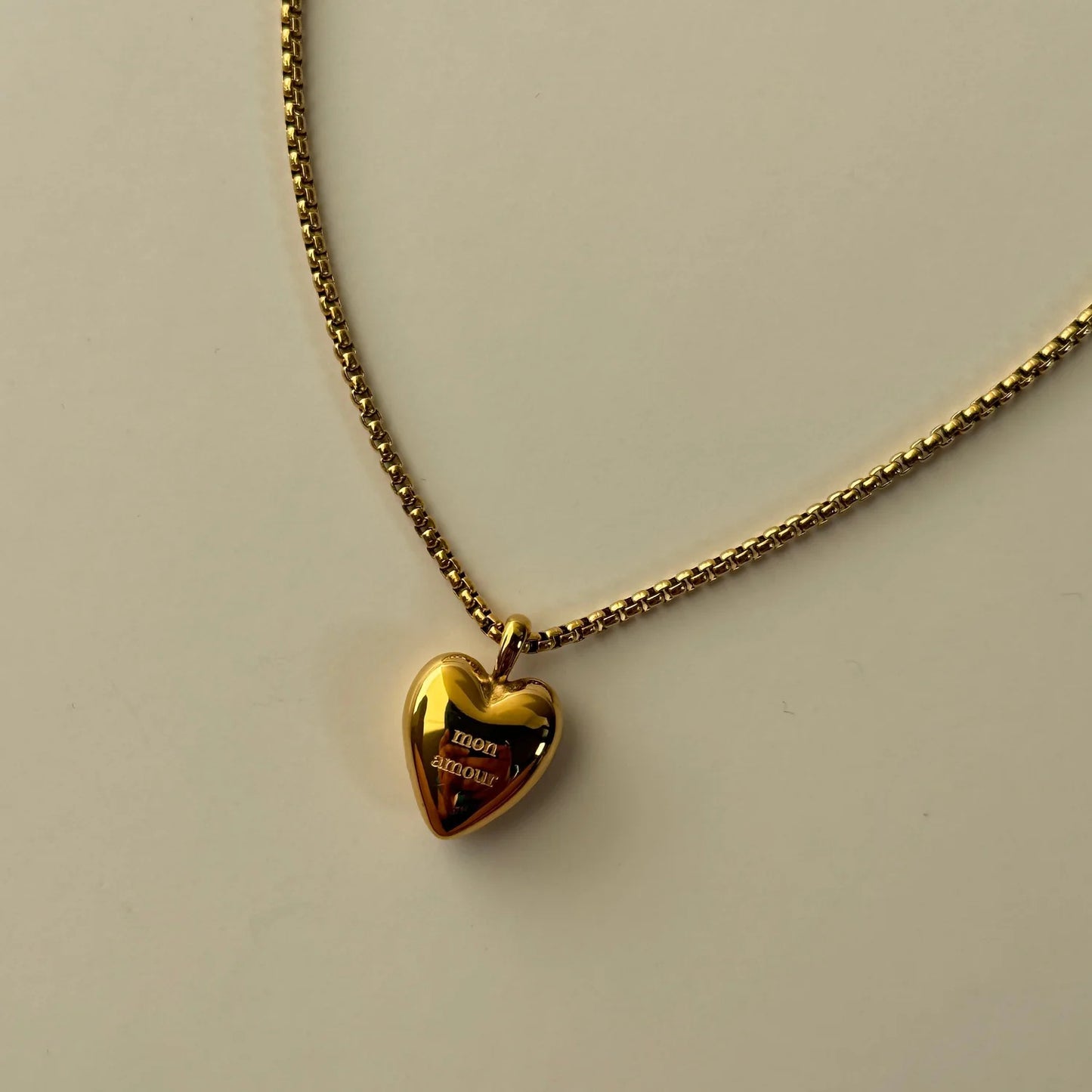 Stainless Steel Heart Pendant Mama Necklace