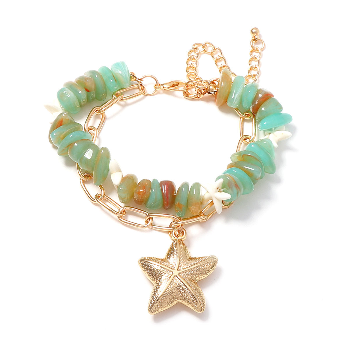 Summer Beach-Style Ombre Beaded Double-Layer Bracelet For Women