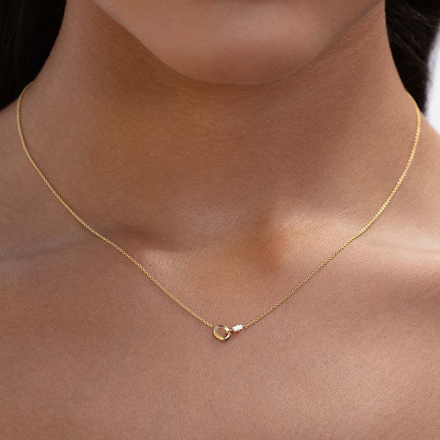 Womens Stainless Steel Emerald Pendant Necklace
