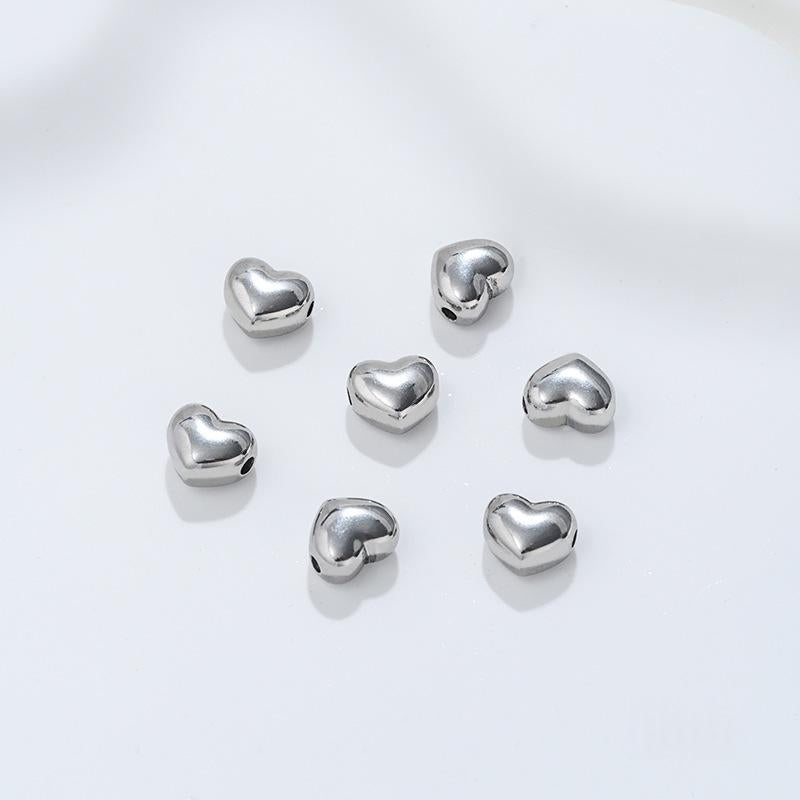 Double-sided Through-hole Heart Spacer Pendant For DIY Bracelet Jewelry