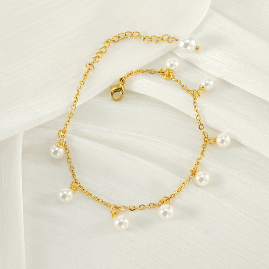 Pearl Tassel Chain Bracelet
