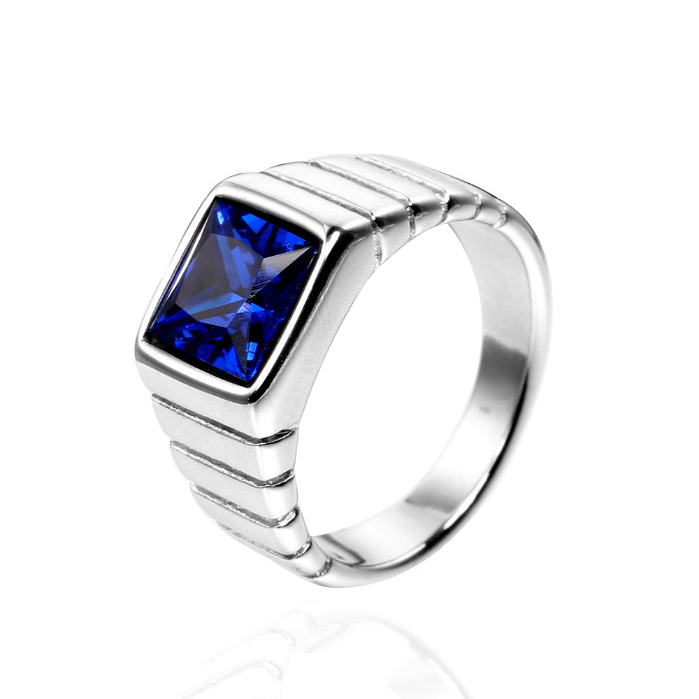 Mens Retro Gemstone Fashionable Casual Ring