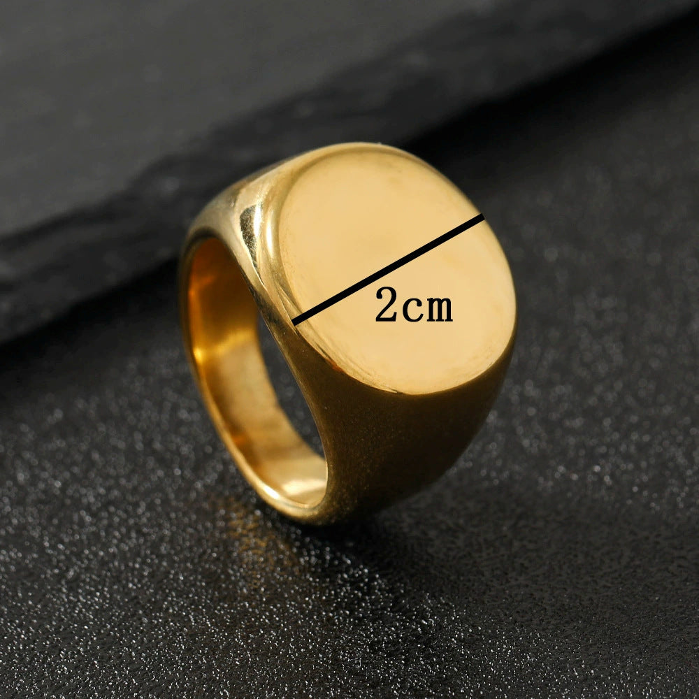 Geometric Stainless Steel Ring For Men And Women