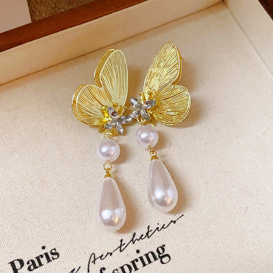 Round Vintage Floral Drop Earrings