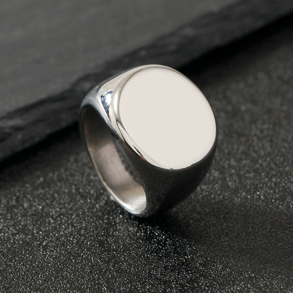 Geometric Stainless Steel Ring For Men And Women