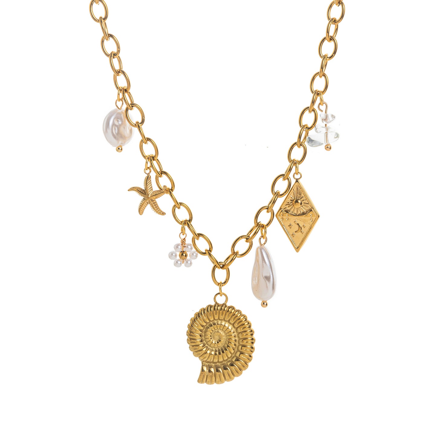 Fashionable Necklace With Vacuum Plating For Long-Lasting Color