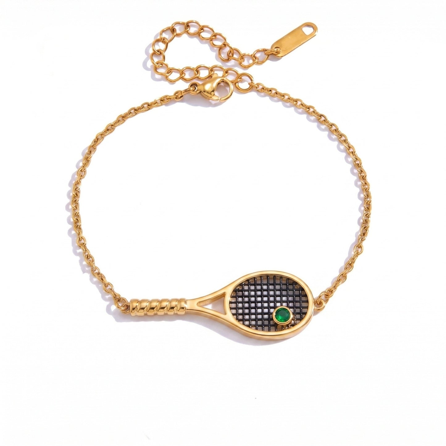 Diamond-studded Star Racket Bracelet