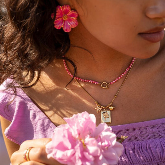 Stainless Steel Cool Coconut Tree Necklace
