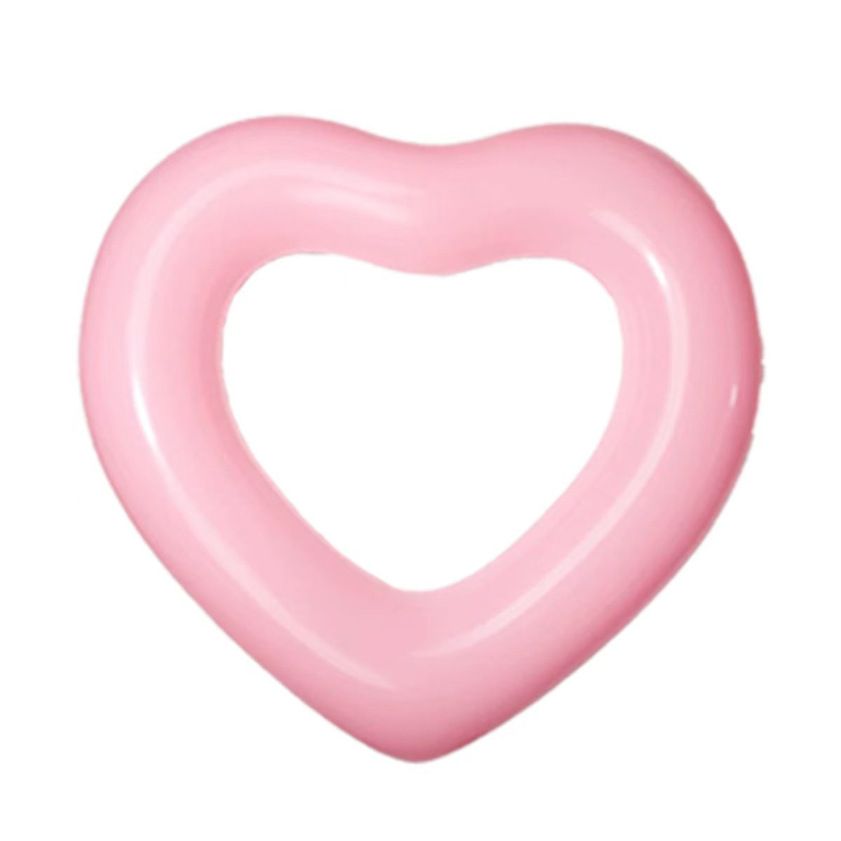Inflatable Swimming Ring Thickened PVC Heart-shaped Float With Sequins